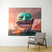 Scary boat wandteppich (Beispiel (Horizontal))