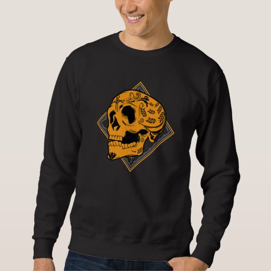 Scary Calavera Halloween Sweatshirt (Vorderseite)