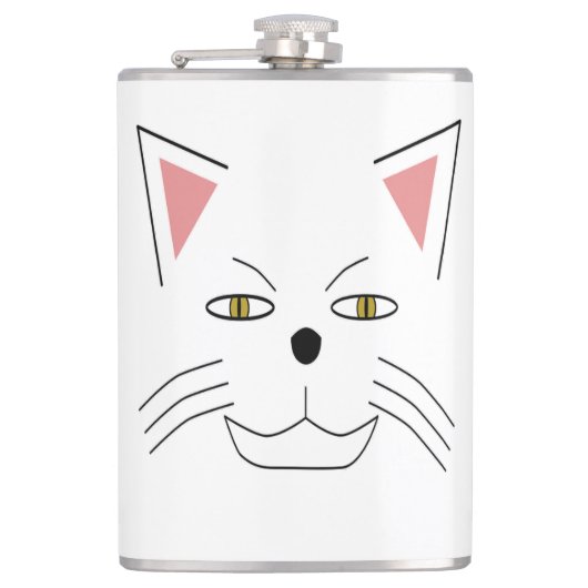 scary cat meow meow flachmann (Vorderseite)