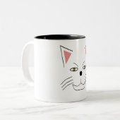 scary cat meow meow zweifarbige tasse (Vorderseite Links)