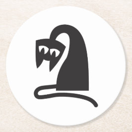 Scary Cat Runder Pappuntersetzer