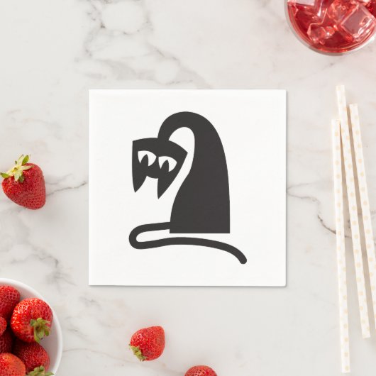 Scary Cat Serviette (Beispiel)