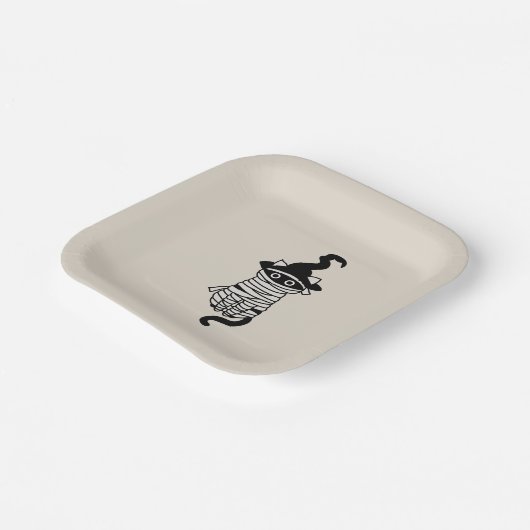 Scary cat wrapped pappteller (Gewinkelt)