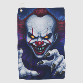 Scary Clown Golf Towel  Golfhandtuch