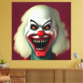Scary clown horror portrait ugly monster Halloween Leinwanddruck (Insitu (Wohnzimmer))