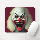 Scary clown horror portrait ugly monster Halloween Mousepad (Mit Mouse)