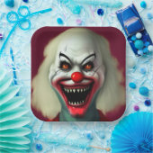 Scary clown horror portrait ugly monster Halloween Pappteller (Party)
