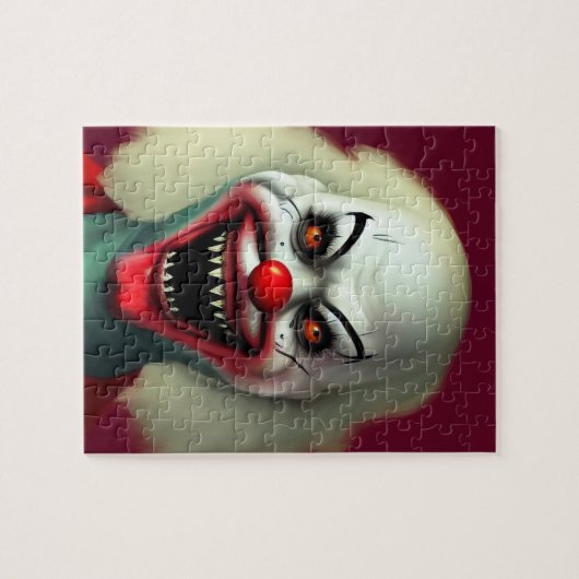 Scary clown horror portrait ugly monster Halloween Puzzle (Horizontal)