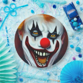 Scary Clown Paper Plate Pappteller (Party)