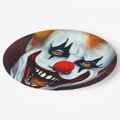 Scary Clown Paper Plate Pappteller (Schrägansicht)