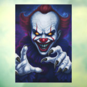 Scary Clown Window Cling Fensteraufkleber (Blatt 3)