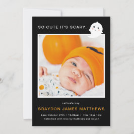 Scary Cute Halloween Birth Feiertagskarte