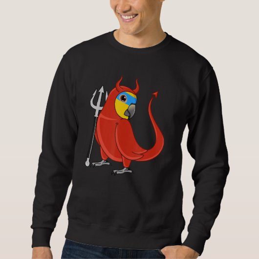 Scary Devil Costume Parrot I Orange-winged Amazon Sweatshirt (Vorderseite)