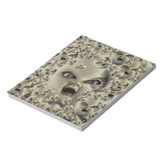 scary doll-face products dark art notizblock (Rotiert)