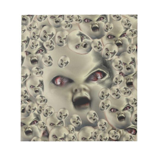 scary doll-face products dark art notizblock (Vorderseite)