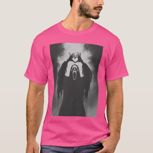 Scary Face Horror Poster Halloween friends T-Shirt (Vorderseite)