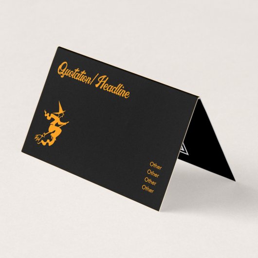 scary flying witch visitenkarten (Rückseite)