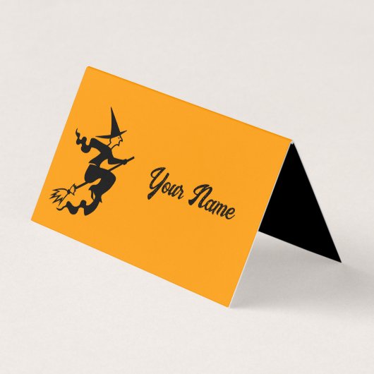 scary flying witch visitenkarten (Vorderseite)