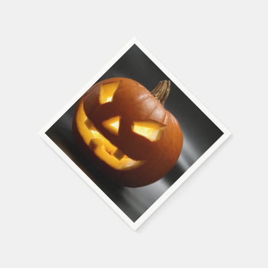 Scary Gap Tooth Halloween pumpkin Serviette (Ecke)