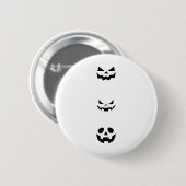 Scary Halloween Faces Button (Vorne & Hinten)