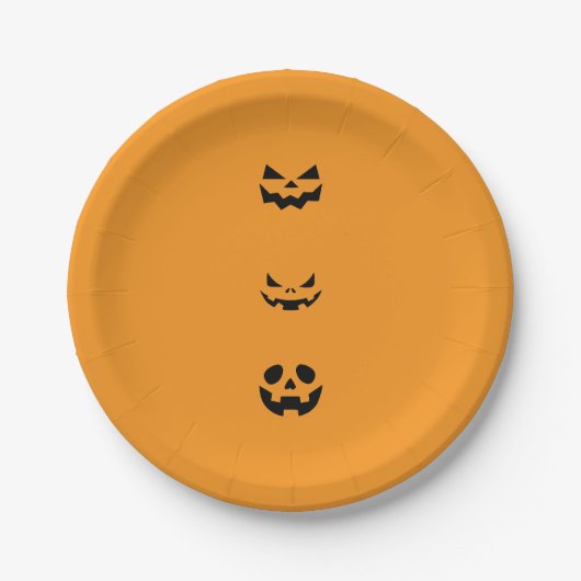 Scary Halloween Faces Pappteller (Vorderseite)
