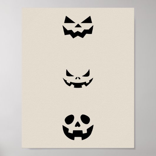 Scary Halloween Faces Poster (Vorne)