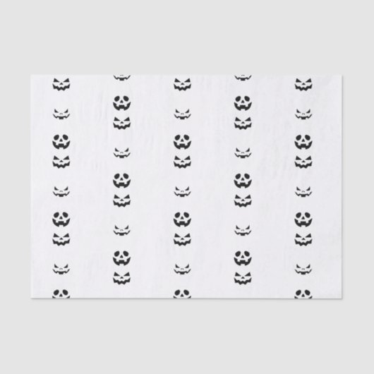 Scary Halloween Faces Seidenpapier (Vorderseite)