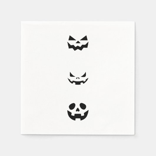 Scary Halloween Faces Serviette (Vorderseite)