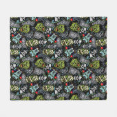 Scary Halloween Monsters Zombies Vampires Mummies Fleecedecke (Vorderseite (Horizontal))