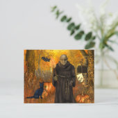 Scary Halloween Postcard with Frankenstein Postkarte (Stehend Vorderseite)