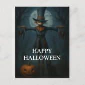 Scary Halloween Pumpkin Witch Scary Night Postkarte (Vorderseite)