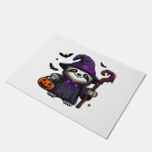 Scary Halloween Sloth Witch Hat Costume Spooky Sea Fußmatte (Schrägansicht)
