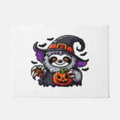 Scary Halloween Sloth Witch Hat Costume Spooky Sea Fußmatte (Vorderseite)
