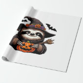 Scary Halloween Sloth Witch Hat Costume Spooky Sea Geschenkpapier (Ungerollt)