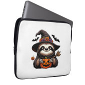 Scary Halloween Sloth Witch Hat Costume Spooky Sea Laptopschutzhülle (Vorne Rechts)