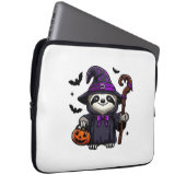 Scary Halloween Sloth Witch Hat Costume Spooky Sea Laptopschutzhülle (Vorne Rechts)
