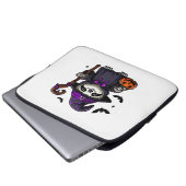 Scary Halloween Sloth Witch Hat Costume Spooky Sea Laptopschutzhülle (Vorne Knopf)