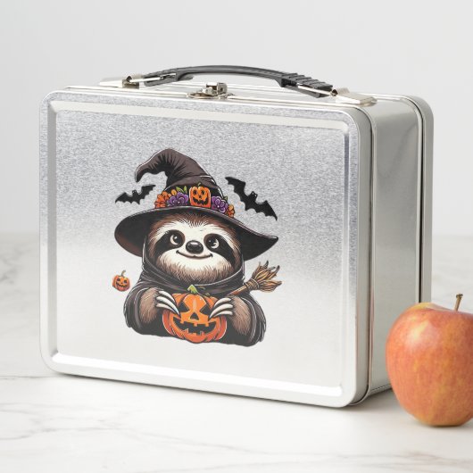 Scary Halloween Sloth Witch Hat Costume Spooky Sea Metall Brotdose (Beispiel)