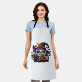 Scary Halloween Sloth Witch Hat Costume Spooky Sea Schürze (Getragen)