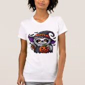 Scary Halloween Sloth Witch Hat Costume Spooky Sea T-Shirt (Vorderseite)
