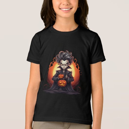 Scary Halloween Vampire Tri-Blend Shirt (Vorderseite)