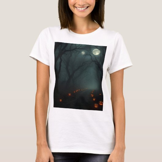 Scary Haunted Forest Glow Tee – Stunning Look  (Vorderseite)