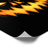 Scary Jack O Lantern Carved Pumpkin Face Halloween Poster (Ecke)