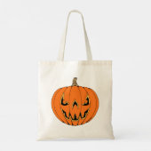 Scary Jack-o'-Lantern Halloween Design Tragetasche (Rückseite)
