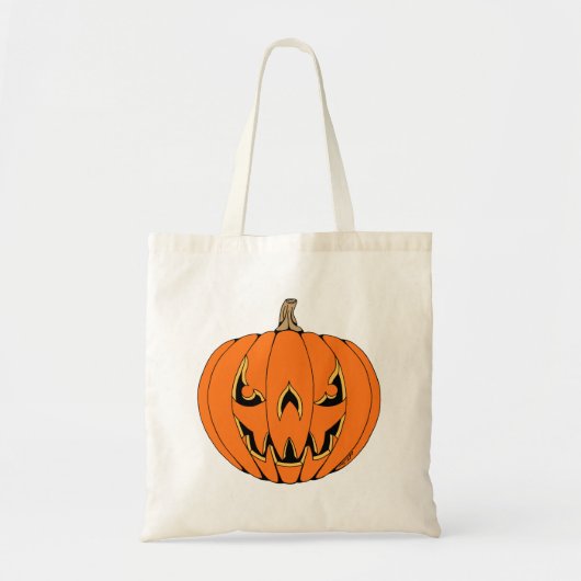 Scary Jack-o'-Lantern Halloween Design Tragetasche (Vorne)