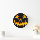 Scary Jack O Lantern Round (Medium) Wall Clock Runde Wanduhr (Zuhause)