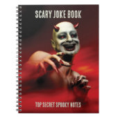 Scary Joke Book. Top Secret Notes. Devil T-Shirt Notizblock (Vorderseite)