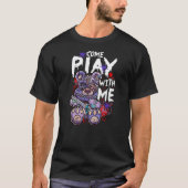 Scary Killer Teddy Bear Pastel Goth Style Creepy K T-Shirt (Vorderseite)