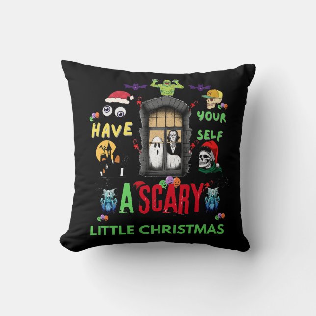 Scary Little Christmas Horror Holiday Design   Kissen (Vorderseite)
