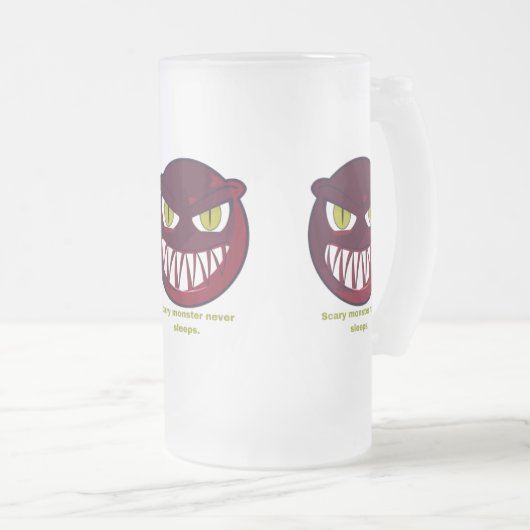 Scary monster never sleeps. mattglas bierglas (VorderseiteRechts)